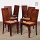 Suite of 6 wooden chairs from the 1930s-40s - 