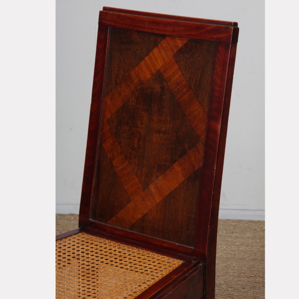 Suite of 6 wooden chairs from the 1930s-40s - 