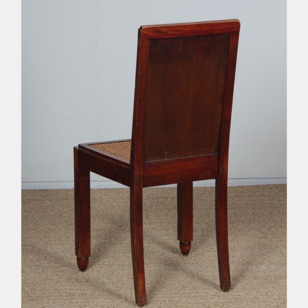 Suite of 6 wooden chairs from the 1930s-40s - 