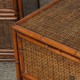 Pair of rattan and brass bedside tables, 1960s - 