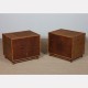 Paire de tables de nuit en rotin et laiton, 1960 - 