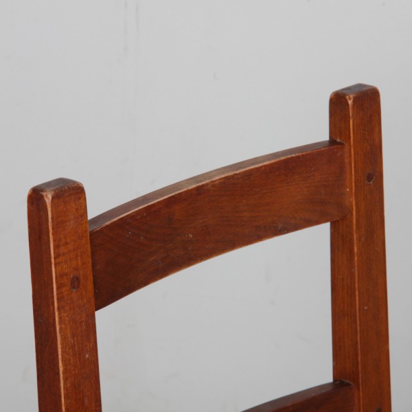 Suite of 4 wooden chairs from the 1960s - 