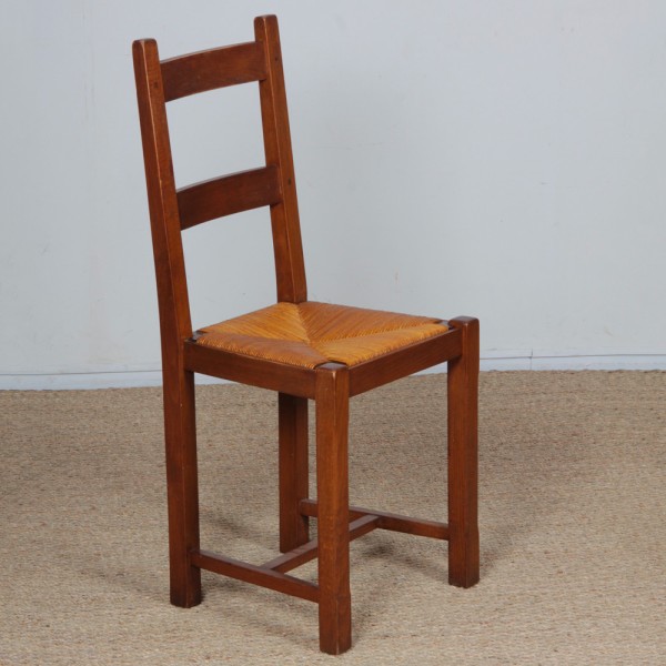 Suite of 4 wooden chairs from the 1960s - 