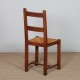 Suite of 4 wooden chairs from the 1960s - 