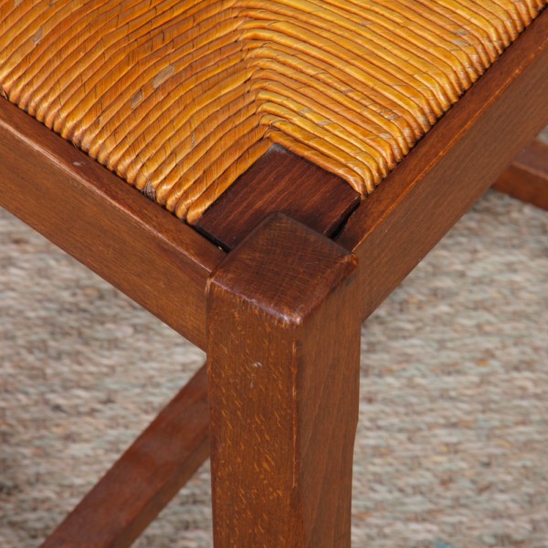 Suite of 4 wooden chairs from the 1960s - 