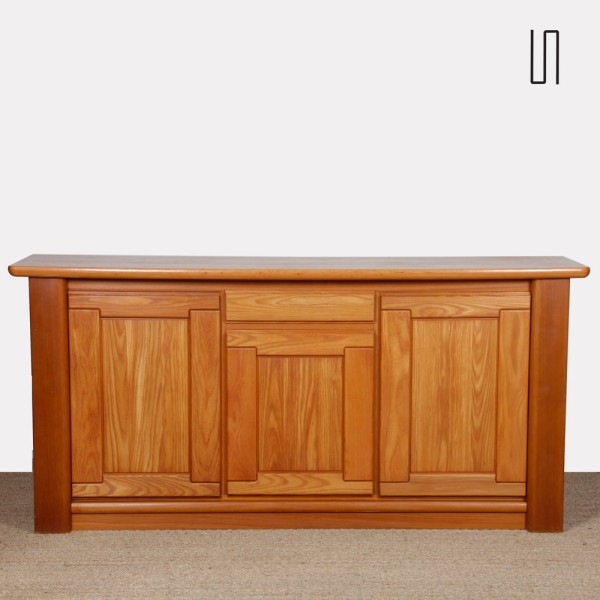Vintage elm sideboard from the 1980s - 