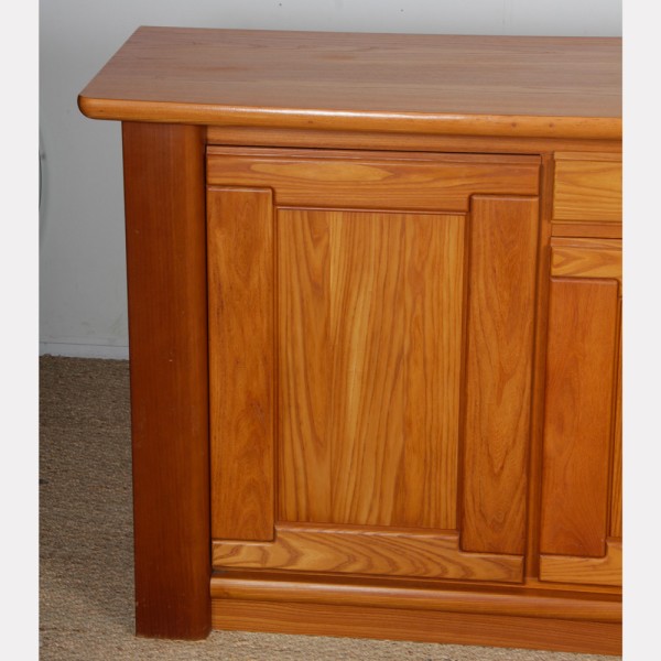 Vintage elm sideboard from the 1980s - 