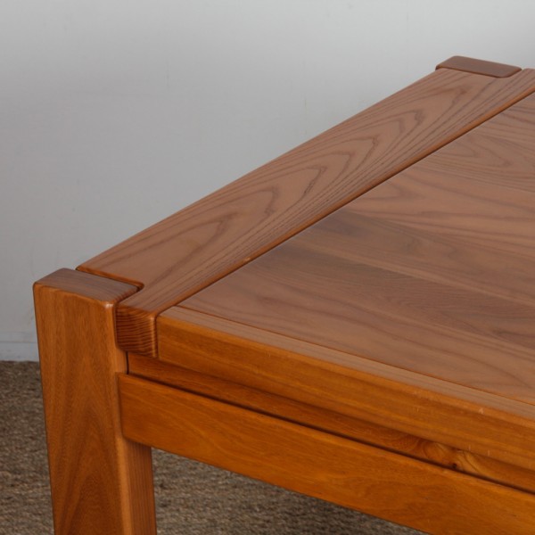 Solid elm desk from the 1980s - 