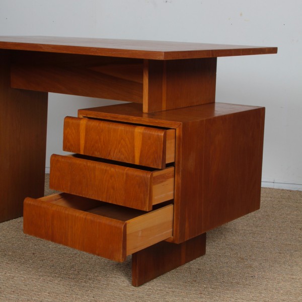 Vintage desk by Bohumil Landsman, 1970s - Eastern Europe design