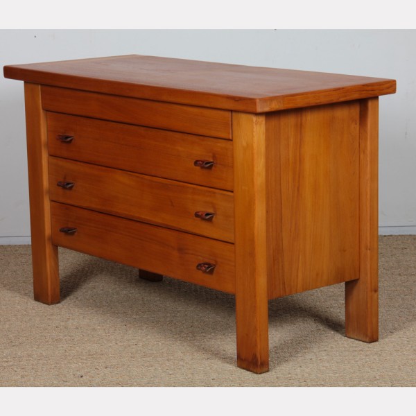 Commode en orme massif éditée par Maison Regain, 1970 - 