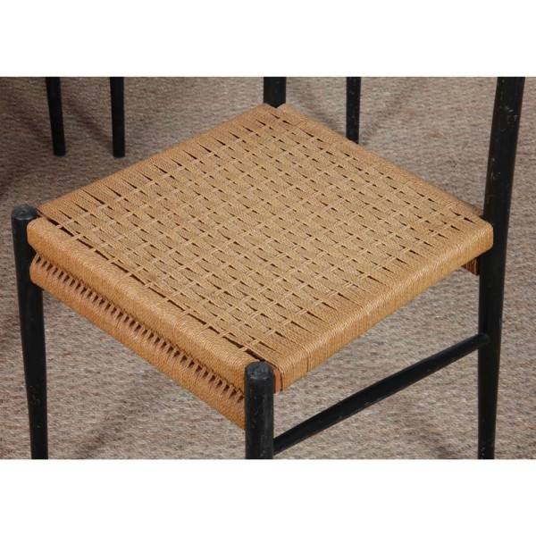 Suite of 4 Italian wooden chairs from the 1960s - Italian design
