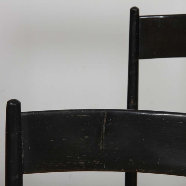 Suite of 4 Italian wooden chairs from the 1960s - Italian design