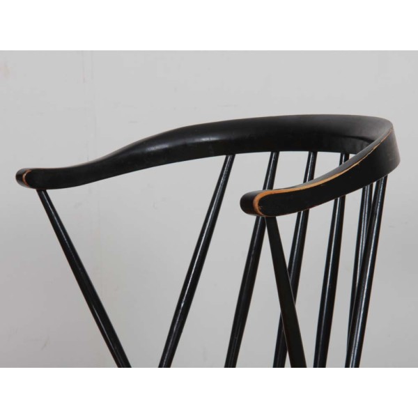 Fauteuil vintage en bois par Ilmari Tapiovaara, 1960 - Design Scandinave