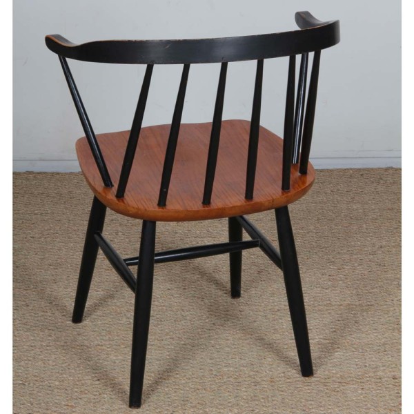 Fauteuil vintage en bois par Ilmari Tapiovaara, 1960 - Design Scandinave