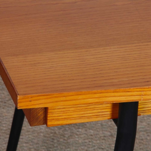 Vintage oak and metal dining table from the 1960s - 