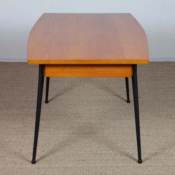 Vintage oak and metal dining table from the 1960s - 