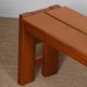 Vintage bench in solid elm, published by Maison Regain, 1980s - 