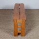 Vintage bench in solid elm, published by Maison Regain, 1980s - 