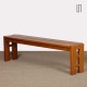 Vintage bench in solid elm, published by Maison Regain, 1980s - 