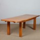 Solid elm dining table for Maison Regain, 1980 - French design