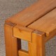 Vintage bench in solid elm, published by Maison Regain, 1980s - 