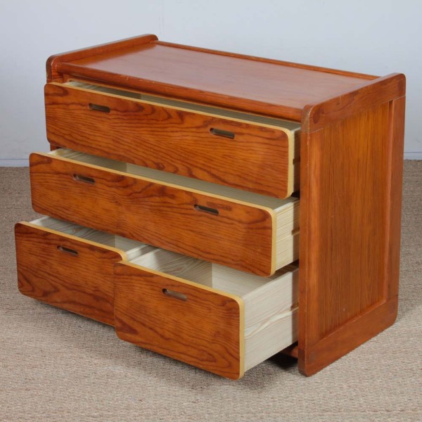Vintage pine chest of drawers from the 1980s - 