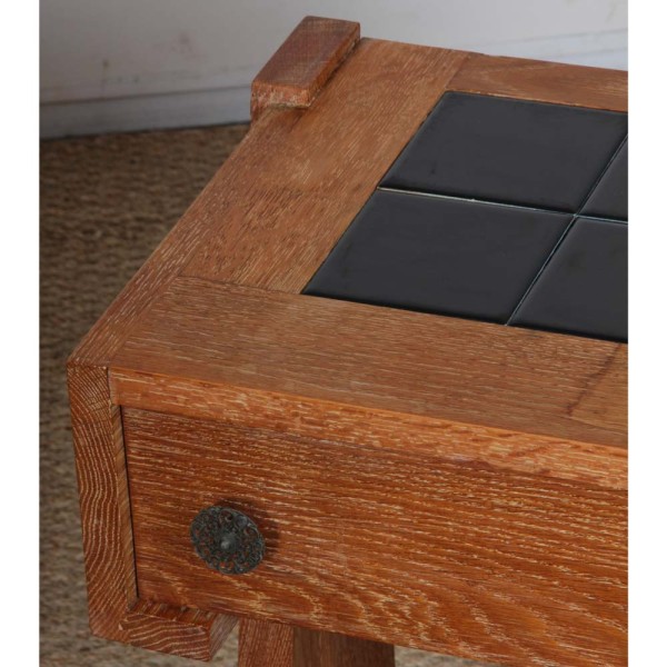 Pair of bedside tables in the Guillerme and Chambron style, 1960s - 