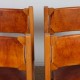 Set of 4 Maison Regain elm and leather chairs, 1980s - 