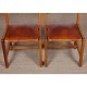 Set of 4 Maison Regain elm and leather chairs, 1980s - 