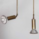 Pair of articulated hanging lamps, 20th century industrial lamps - 