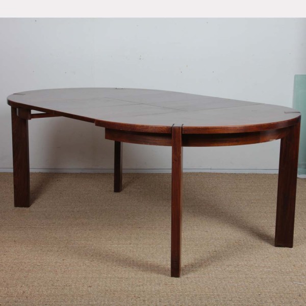 1970s extendable wooden dining table - 