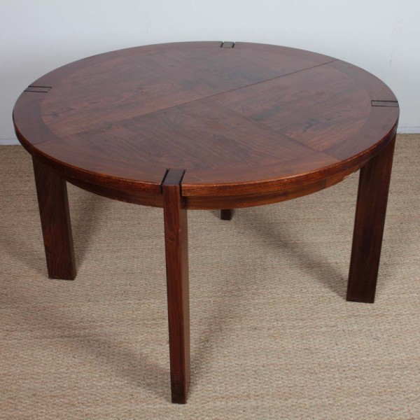 1970s extendable wooden dining table - 