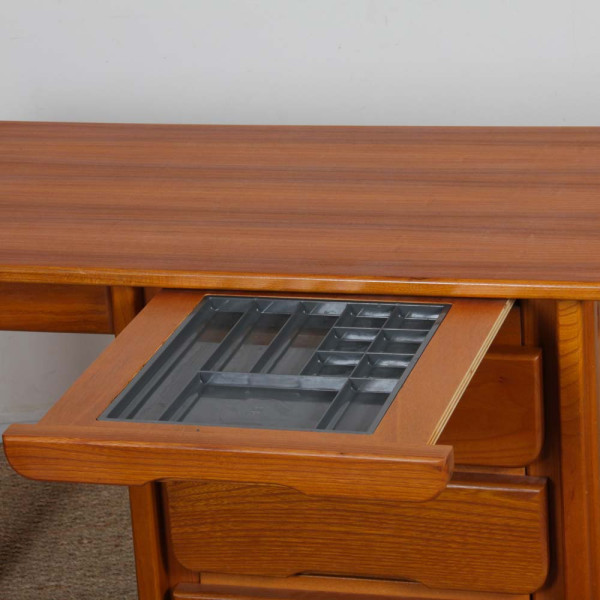 Bureau en bois édité par Hafele dans les années 1980 - 