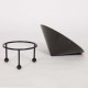 Coupe Orwell noire par Christian Duc, circa 1980 - 