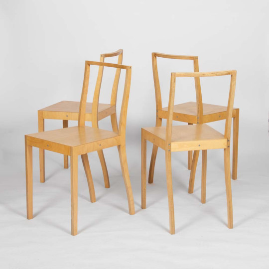 Suite de 4 chaises Plywood par Jasper Morrison pour Vitra, circa 1988 - 