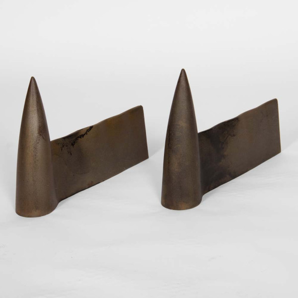 Pair of Tito Lucifer andirons by Philippe Starck for Owo, 1986 - 