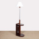 Modernist floor lamp in wood and chromed metal, attributed to DIM, 1930s - 