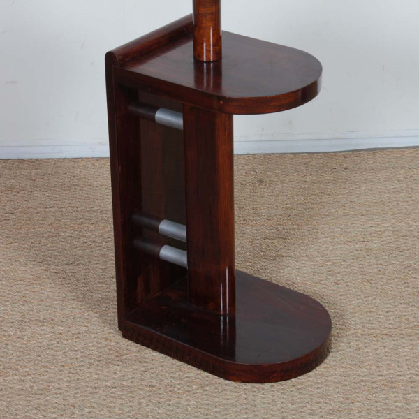 Modernist floor lamp in wood and chromed metal, attributed to DIM, 1930s - 