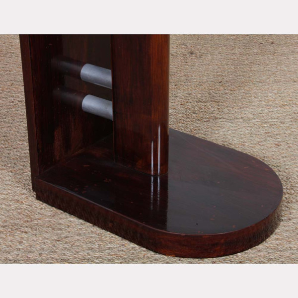 Modernist floor lamp in wood and chromed metal, attributed to DIM, 1930s - 