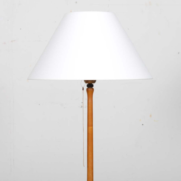 Vintage wood and metal floor lamp from the 1960s - 