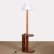 Lampadaire moderniste en chêne et métal chromé, attribué à DIM, 1930 - 
