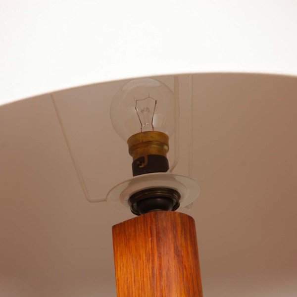 Modernist floor lamp in oak and chromed metal, attributed to DIM, 1930s - 