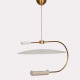 Metal suspension lamp edited by Lucien Gau, 1980s - 