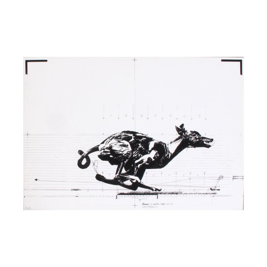 Sérigraphie - Vladimir Velickovic - Dog (Animal in motion) - Contemporain