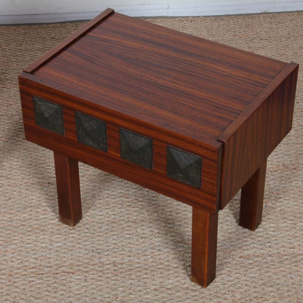 Pair of vintage 1960s wooden bedside tables - 