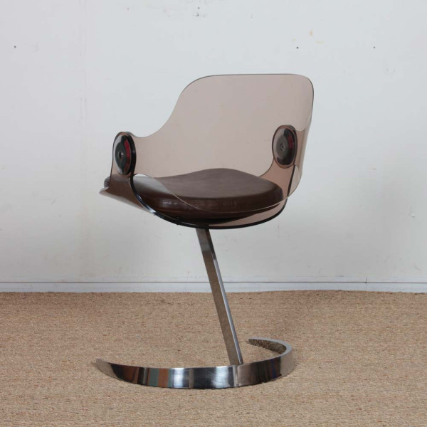 Chaise vintage dans le goût de Boric Tabacoff, 1970 - 