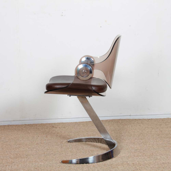 Chaise vintage dans le goût de Boric Tabacoff, 1970 - 