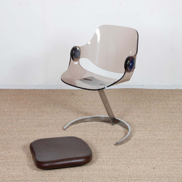 Chaise vintage dans le goût de Boric Tabacoff, 1970 - 