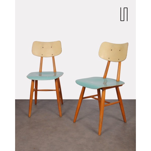 Pair of vintage chairs for the manufacturer Ton, 1960s - Eastern Europe design