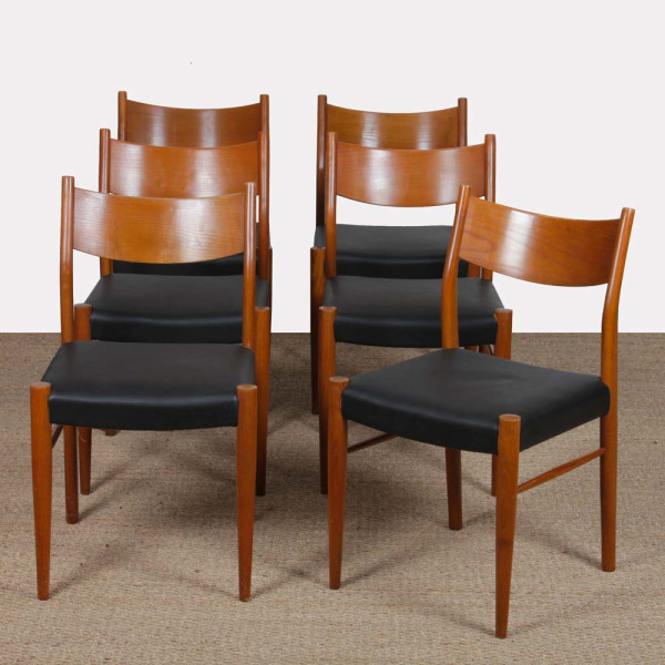 Suite de 6 chaises éditées par Consorzio Sedie Friuli, 1960 - 